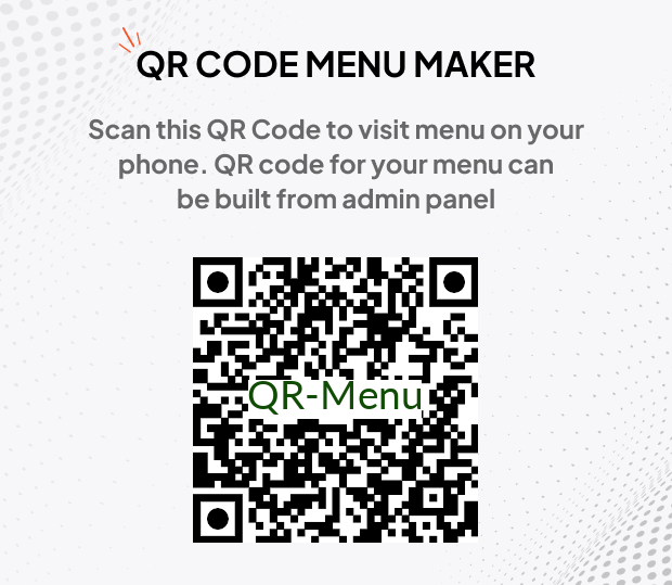 QR code ordering preview